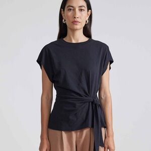 Apiece Apart Nina Cinched Top Black Small